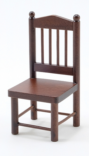 Dollhouse Miniature Chair, Walnut